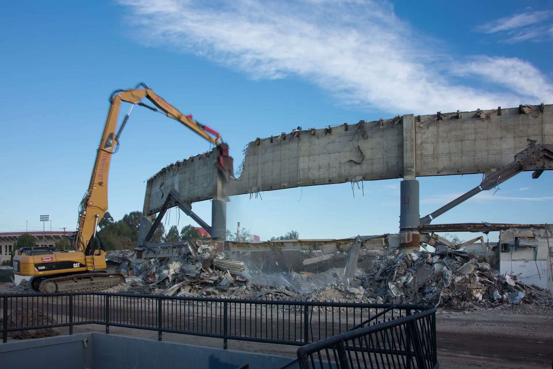Demolition in progress